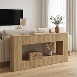 vidaXL Table console Chêne Sonoma 155 x 29 x 74 cm Bois d’ingénierie