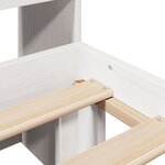 vidaXL Lit bibliothèque sans matelas blanc 90x190cm bois de pin massif