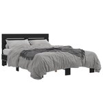 vidaXL Cadre de lit sans matelas noir 140x200 cm