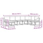 vidaXL Ensemble de canapés d'extérieur 8 pc Naturel et Anthracite
