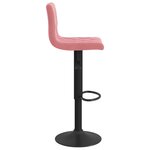Vidaxl tabourets de bar 2 pcs rose velours