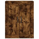 vidaXL Armoire murale chêne fumé 69 5x34x90 cm bois d'ingénierie