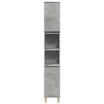vidaXL Ensemble de meubles de salle de bain 3 Pièces gris béton