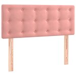 vidaXL Sommier à lattes de lit avec matelas Rose 100x200 cm Velours