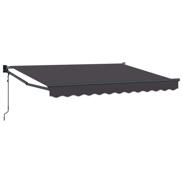 vidaXL Auvent rétractable Anthracite 3 5 x 2 m Polyester et métal