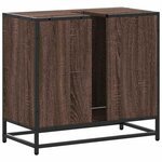 vidaXL Armoire de lavabo de salle de bain chêne marron 65x33x60 cm