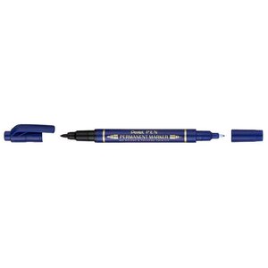 Marqueur permanent Pen  double pointe  bleu PENTEL