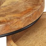 vidaXL Ensemble de table basse 2 Pièces bois de manguier massif et acier