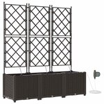 vidaXL Pots de jardin Marron 120 x 40 x 142 cm Acier