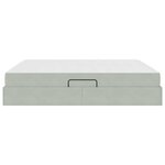 vidaXL Lit avec rangement et matelas Gris clair 180 x 200 cm Velours