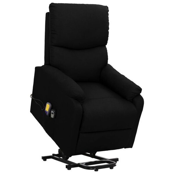 vidaXL Fauteuil de massage Noir Tissu