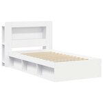 vidaXL Cadre de lit avec rangement Blanc 75 x 190 cm Bois d'ingénierie