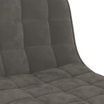 vidaXL Tabourets de bar lot de 2 gris foncé velours