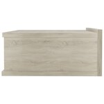 vidaXL Table de chevet flottante Chêne sonoma Bois d'ingénierie