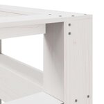 vidaXL Tête de lit de bibliothèque en forme de L bois massif de pin