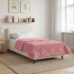 vidaXL Duvet d'été simple Matelassé Rose 155 x 220 cm