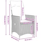 vidaXL Ensemble de salle à manger de jardin 7 pièces avec coussins en poly rotin brun