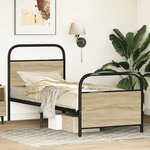 vidaXL Cadre de lit sans matelas 80x200cm chêne sonoma bois ingénierie