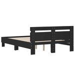 vidaXL Cadre de lit sans matelas noir 120x190 cm