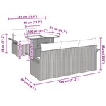 vidaXL Ensemble Canapé Jardin 6 Pièces avec Coussins Gris Rattan Poly