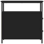 vidaXL Tables de chevet 2 Pièces noir 30x60x60 cm bois d’ingénierie