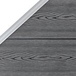 vidaXL Ensemble de clôture WPC 9 Carré + 1 Incliné 1657x186 cm Gris