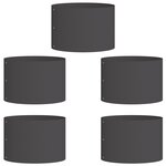 vidaXL Pots en plastique noirs Noir Plastique Moyen Durable