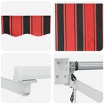 vidaXL Store rétractable automatique Orange et Marron 450x300 cm