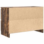 vidaXL Meuble TV chêne fumé 80x35x54 cm bois d'ingénierie