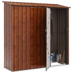 vidaXL Cabanons de jardin Marron 203 5 x 73 x 200 cm Métал