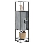 vidaXL Buffet haut sonoma gris 35 5x35x139 cm bois d'ingénierie métal