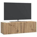vidaXL Meuble TV mural Montage mural Chêne artisanal 98 x 31 x 30 cm