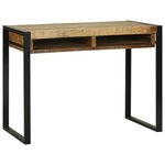 vidaXL Table de maquillage avec miroir 100x50x75 cm en bois de mangue massif