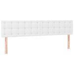 vidaXL Sommier à lattes de lit avec matelas Blanc 180x200cm Similicuir