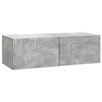 vidaXL Meuble TV mural 98 x 41 x 30 cm Gris béton Bois d'ingénierie