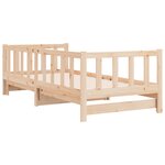 vidaXL Lit de jour et lit gigogne sans matelas 90x200 cm bois massif