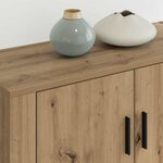 vidaXL Ensemble de meuble TV mural Montage mural 2 Pièces Chêne artisanal