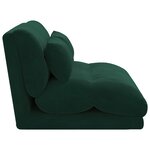 vidaXL Fauteuil de sol ajustable Vert foncé Velours