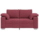 Canapé loveseat vidaXL Rouge vin 120 cm Tissu