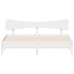 vidaXL Cadre de lit sans matelas blanc 200x200 cm bois massif de pin