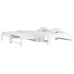 vidaXL Lit coulissant sans matelas blanc 2x(90x190) cm