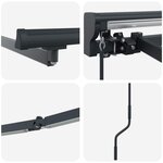 vidaXL Cadre de store manuel avec LEDs Anthracite 5 x 3 m Aluminium