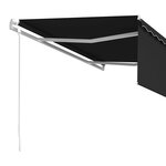 vidaXL Auvent automatique rétractable avec store 4x3 m Anthracite
