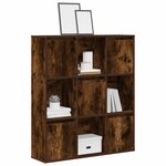 vidaXL Bibliothèque chêne fumé 89x24x101 5 cm bois d'ingénierie