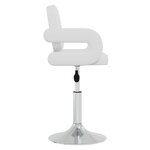 vidaXL Chaises pivotantes à manger lot de 6 blanc similicuir