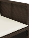 vidaXL Ensemble à manger de jardin et coussins 17 Pièces marron rotin