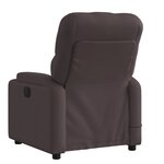 vidaXL Fauteuil de massage inclinable Marron foncé Tissu