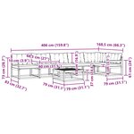 vidaXL Ensemble de canapés d'extérieur 7 pc Blanc et Beige