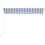 Vidaxl auvent rétractable automatique 450x300 cm bleu et blanc