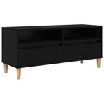 vidaXL Meuble TV Chêne noir 100 x 34 5 x 44 5 cm Bois d'ingénierie